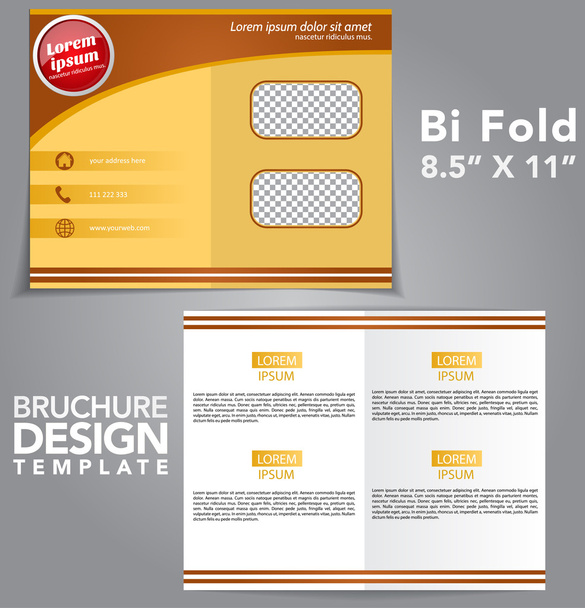Bi Fold Brochure Vector Design - Вектор, зображення