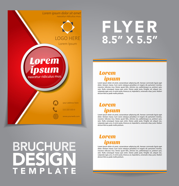 Flyer Brochure Vector Design - Vektör, Görsel