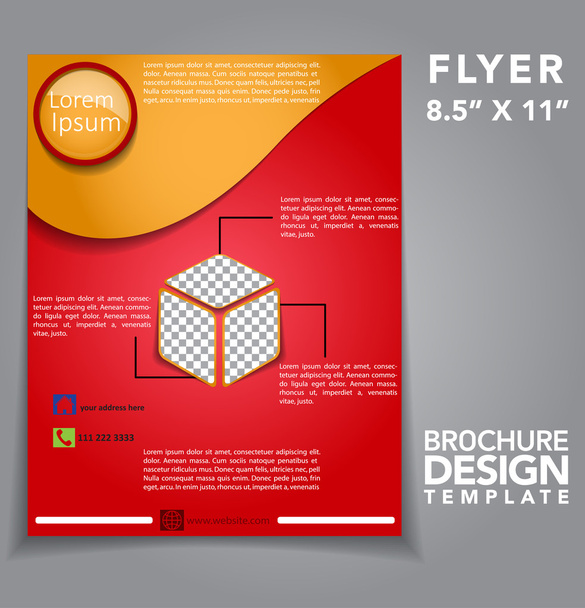 Flyer Brochure Vector Design - Wektor, obraz