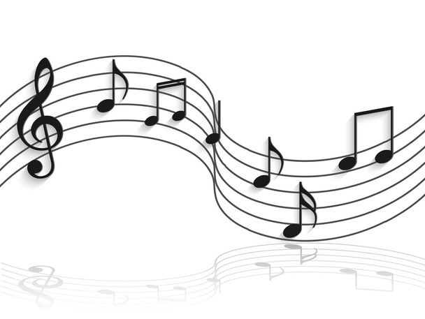 Musical Notes Illustration - Vector, Image