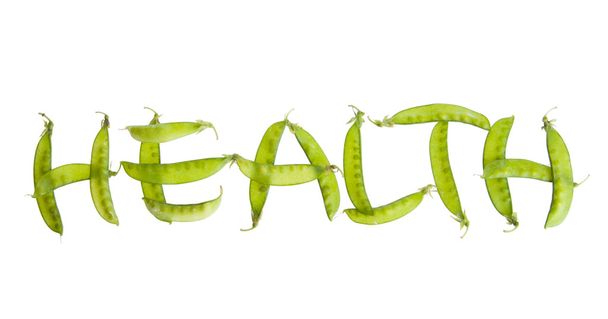 Pea Pods spelling Health - Foto, Bild