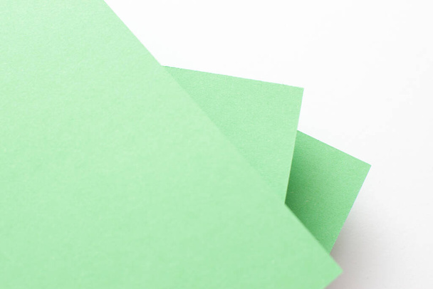 緑と白の3d幾何学的な背景,パンフレット - 写真・画像