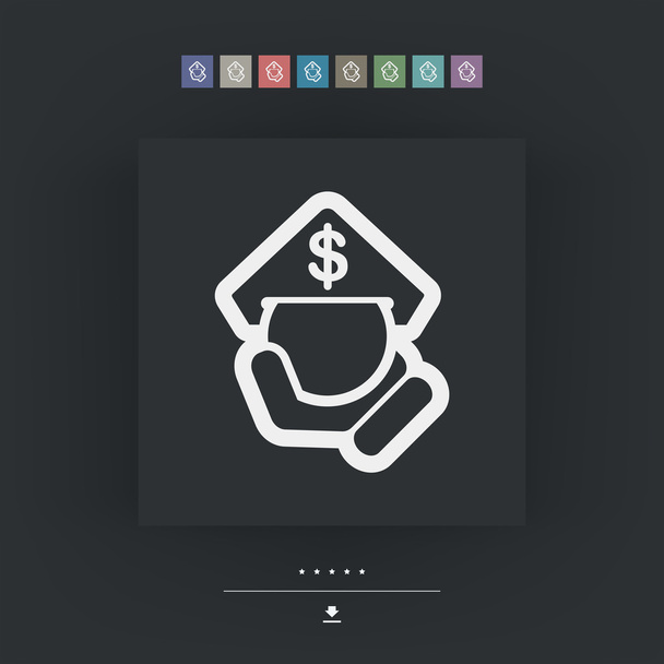 obchodní mince ikona - Vektor, obrázek