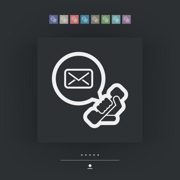 üzenetrögzítő ikon - Vektor, kép