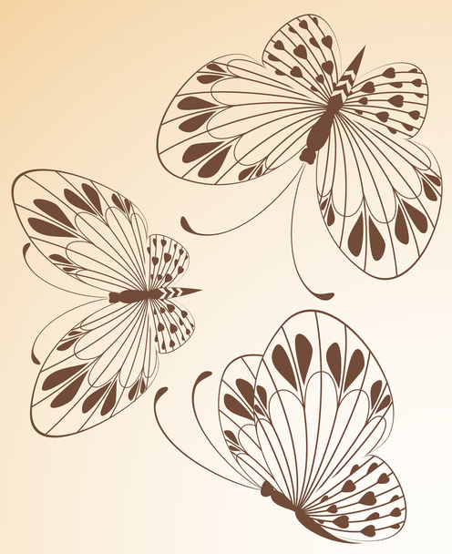 güzel kelebekler - Vektör, Görsel