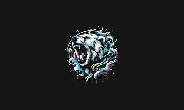 head polar roar vector illustration artwork design - Vector, Image