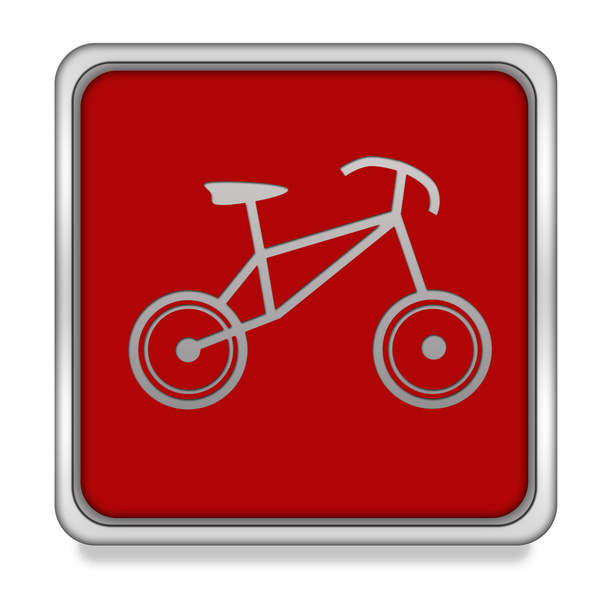 Rower ikona kwadrat na białym tle - Zdjęcie, obraz