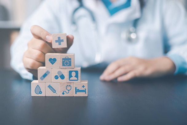 Concept of health care encompasses a comprehensive service plan, ensuring safety and medical assistance from doctors and pharmacies to hospitals, all prioritizing patient well-being. healthcare - Photo, Image