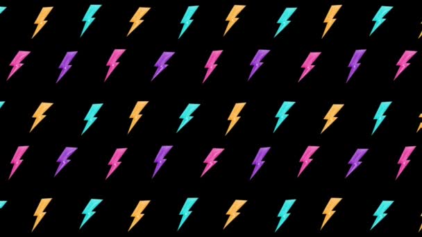 Thunder pattern background animation. Looping video. High quality 4k footage - Footage, Video
