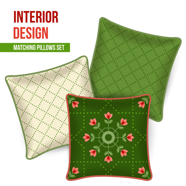 Conjunto de almohada decorativa
 - Vector, imagen