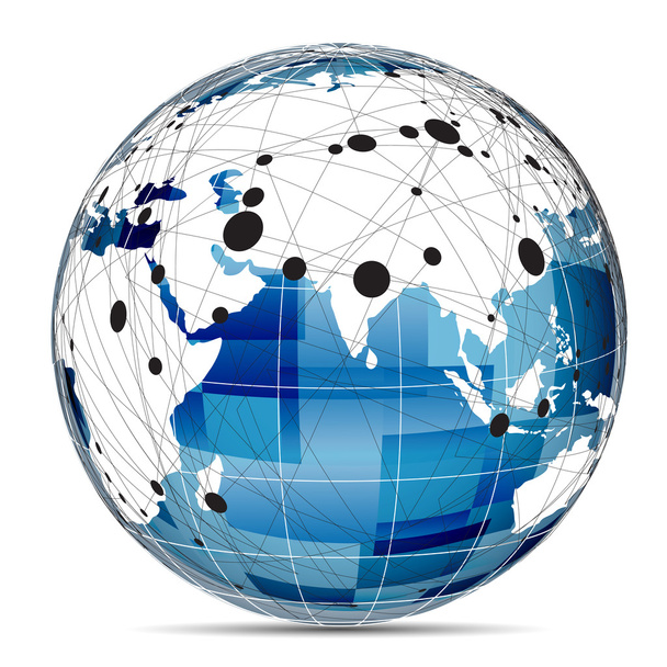 Globales Internetnetzwerk - Vektor, Bild