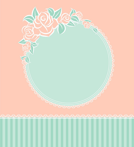 Background with beautiful roses. - Vector, Imagen