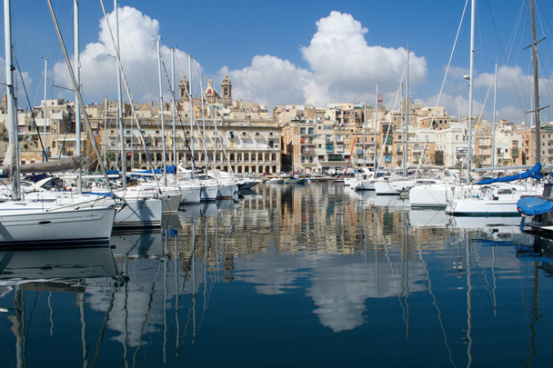 Malta, Vittoriosa, Birgu, przystań jachtowa - Zdjęcie, obraz