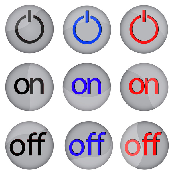 Button switches - Vettoriali, immagini