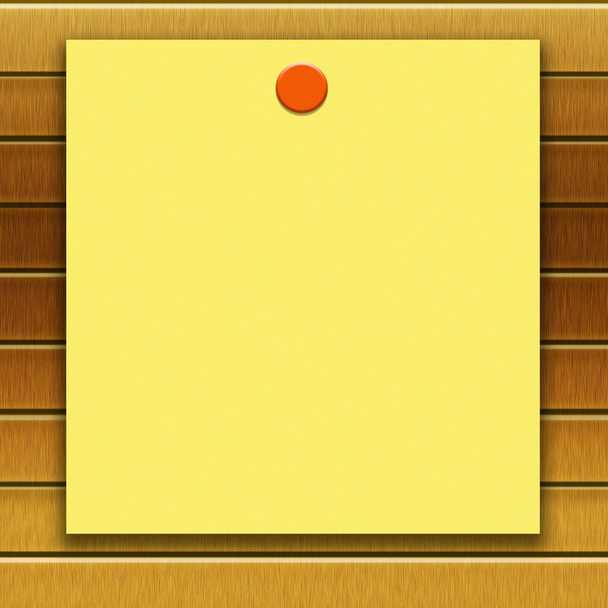 Yellow  sticky  note on a wooden background - Photo, Image