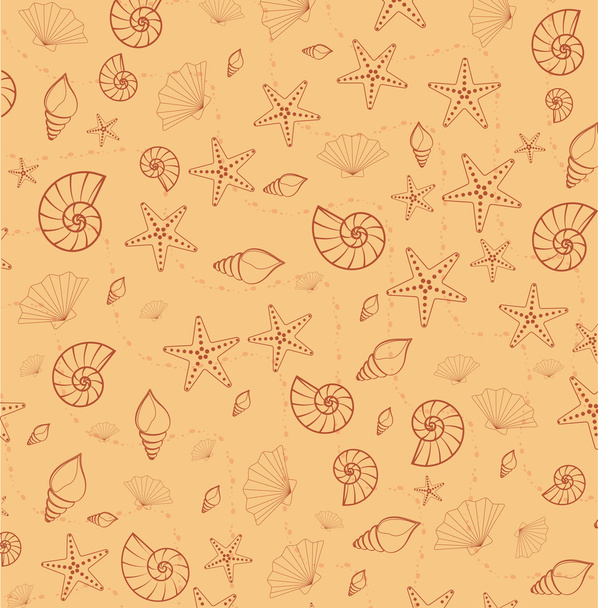 Sea pattern texture from cockleshells - Вектор, зображення