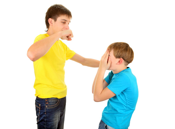 Teenager threaten the Kid - Photo, Image