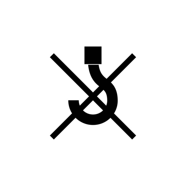 VERWENDEN SIE NICHT HAKEN - PACKAGING flat vector icon. Einfaches massives Symbol isoliert auf weißem Hintergrund. Keine Haken als Designvorlage für Web- und mobile UI-Elemente verwenden - Vektor, Bild