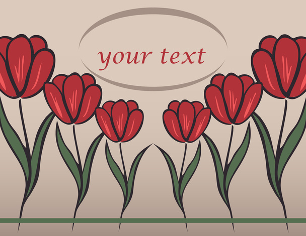 background with tulip - Vector, Image