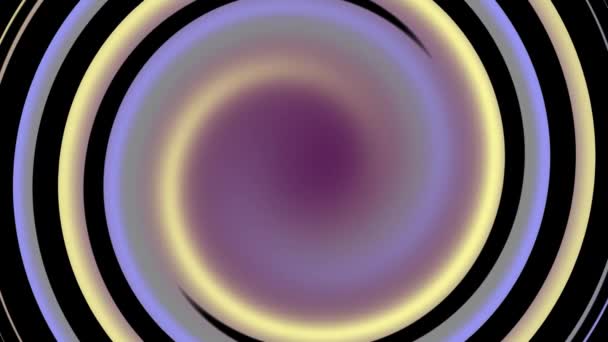 Gelbe und lila Circle Swirl Tunnel Looping Hintergrund - Filmmaterial, Video
