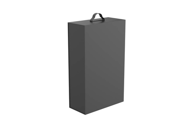 Boîte dure en papier Mockup isolé sur fond blanc. Illustration 3d - Photo, image
