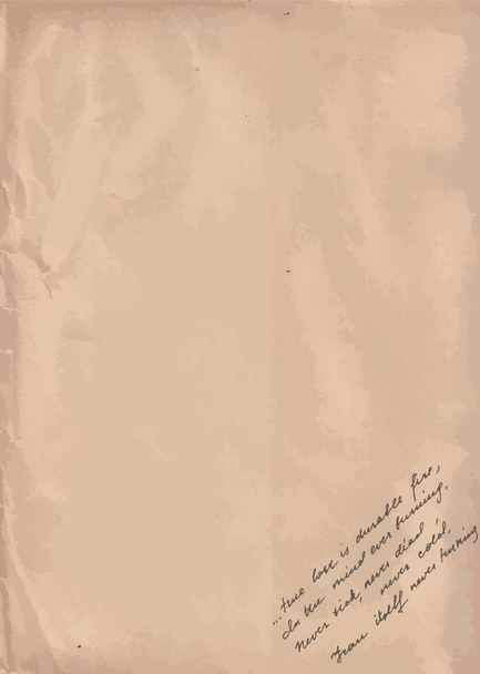 Old Paper With Hand-written Text Background - Vektor, kép