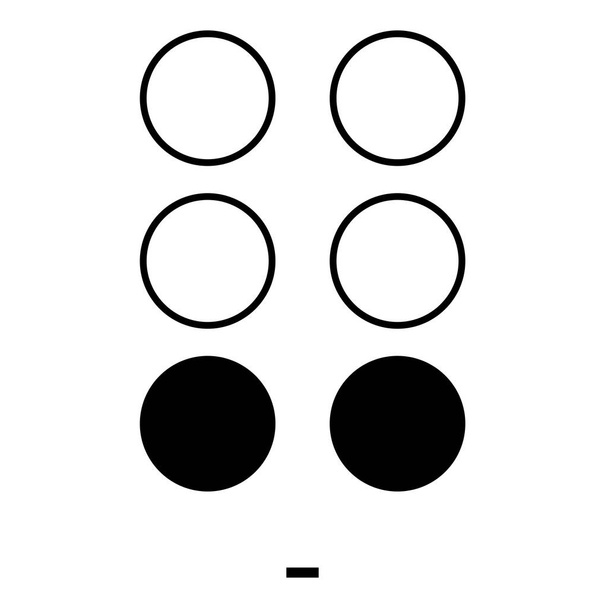 Braille usato per indicare il simbolo meno. - Vettoriali, immagini