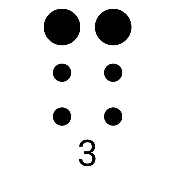 Met behulp van touch writing om nummer drie te identificeren. - Vector, afbeelding