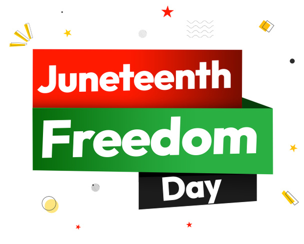 Juneteenth Freedom Dayは,カラフルなバー,バックグラウンドデザインのテキストを強調しました. - 写真・画像