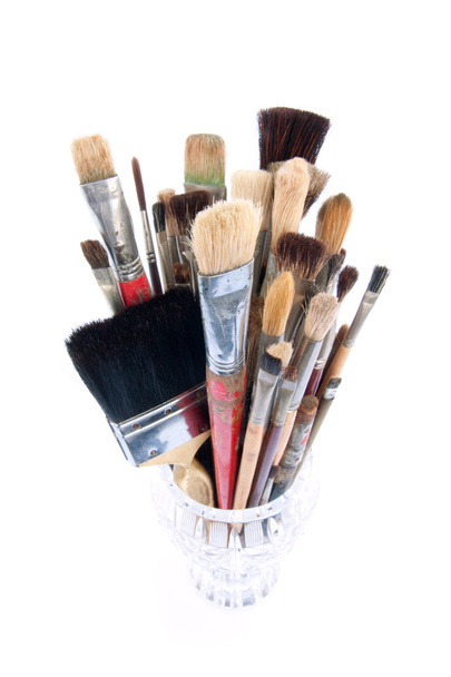 Stack of Paintbrushes - Photo, Image