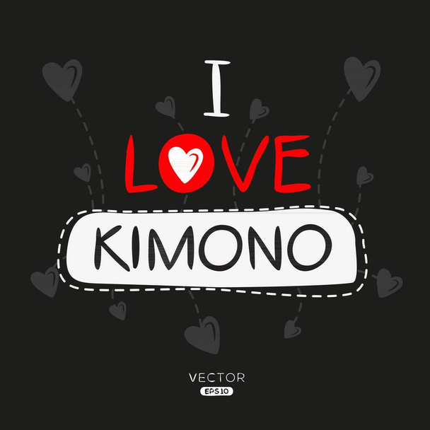 Kimono Creative label text design, Він може бути використаний для наклейок та міток, футболок, запрошень та векторних ілюстрацій. - Вектор, зображення