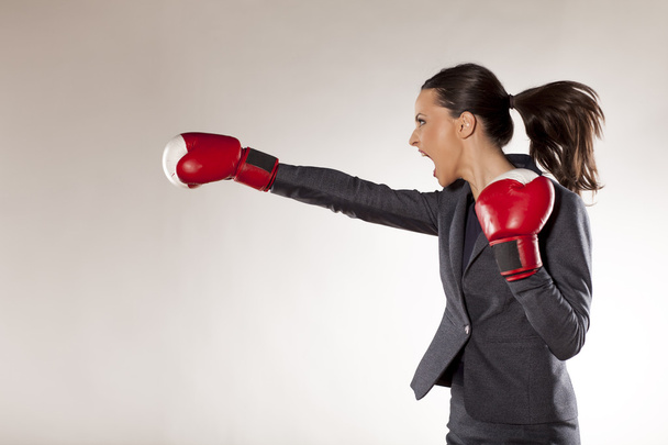 Business woman attack - Photo, image