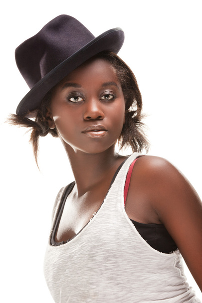 Красивая молодая черная девушка
 - Фото, изображение