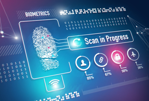 Biometrischer Fingerabdruck-Scan - Foto, Bild