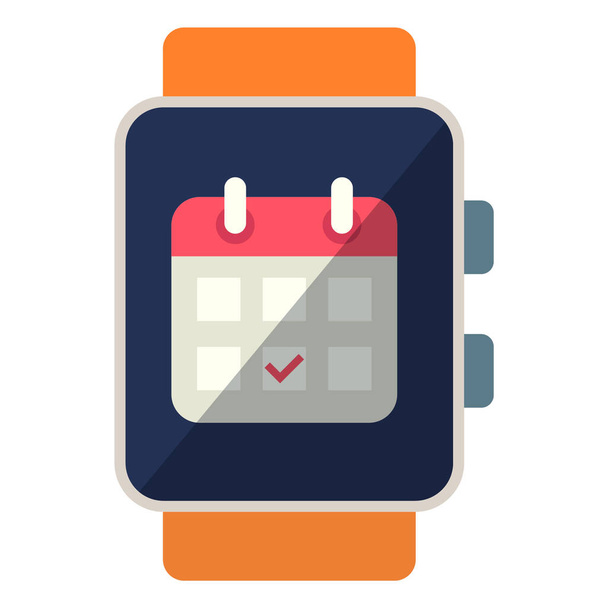 Flat icon voor digitale smart watch technologie. - Vector, afbeelding