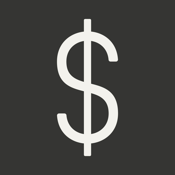 Piso en blanco y negro aplicación móvil dólar
 - Vector, Imagen