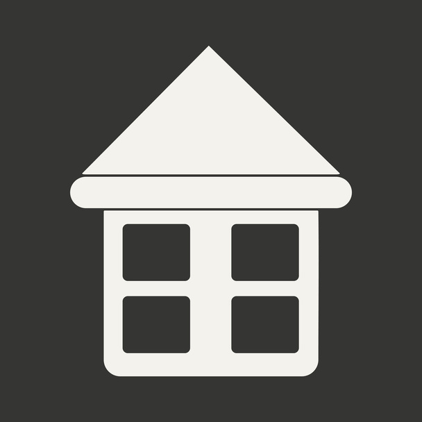 Flat in black and white mobile application house - Vector, Image