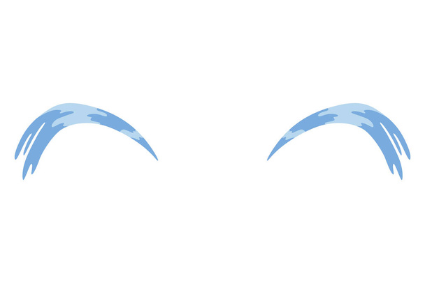 Cartoon tear drops icon. Sorrow cry streams, tear blob. Crying fluid, falling blue water drops. Isolated vector for sorrowful character weeping expression. Wet grief droplets. - Vektori, kuva