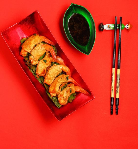 deep fried shrimp and pork rolls - Photo, Image