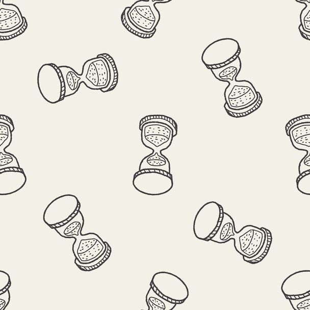idő doodle varrat nélküli mintát háttér - Vektor, kép