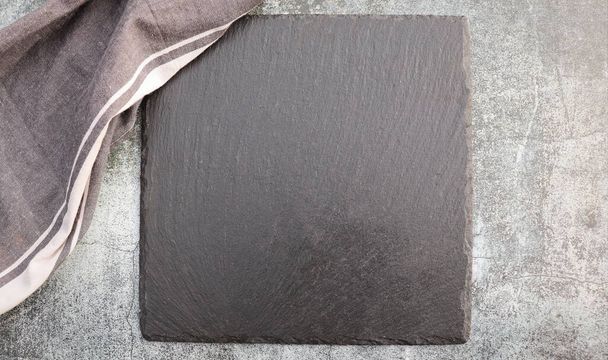 Dark grey, black slate background or texture
. - Фото, изображение