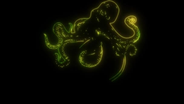 videó animáció Octopus a tenisz labda - Felvétel, videó