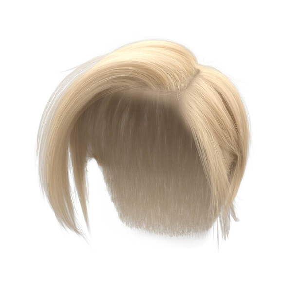 3d рендеринг коротке волосся блондинки пікс ізольовані - Фото, зображення