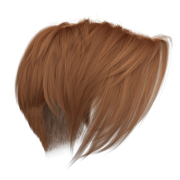3d візуалізація короткого мідного пікселя волосся ізольовані - Фото, зображення