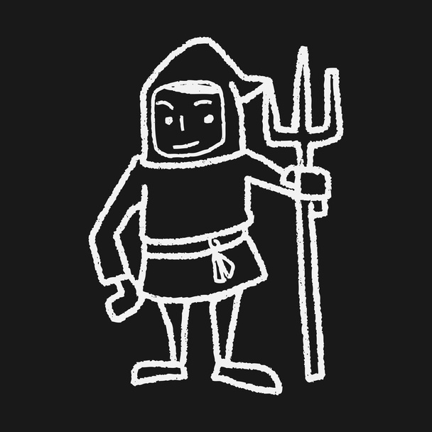 doodle середньовічних осіб
 - Вектор, зображення