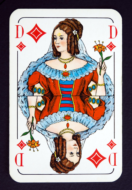 Reine jouer au jeu de carte
 - Photo, image