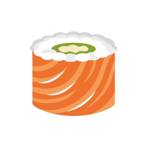 sushi vers voedsel geïsoleerd ontwerp - Vector, afbeelding