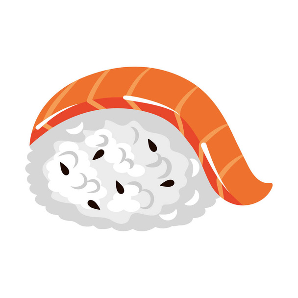 sushi with fish isolated design - Vector, Image