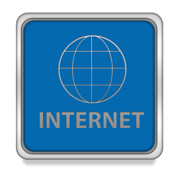inernet square icon on white background - Photo, Image