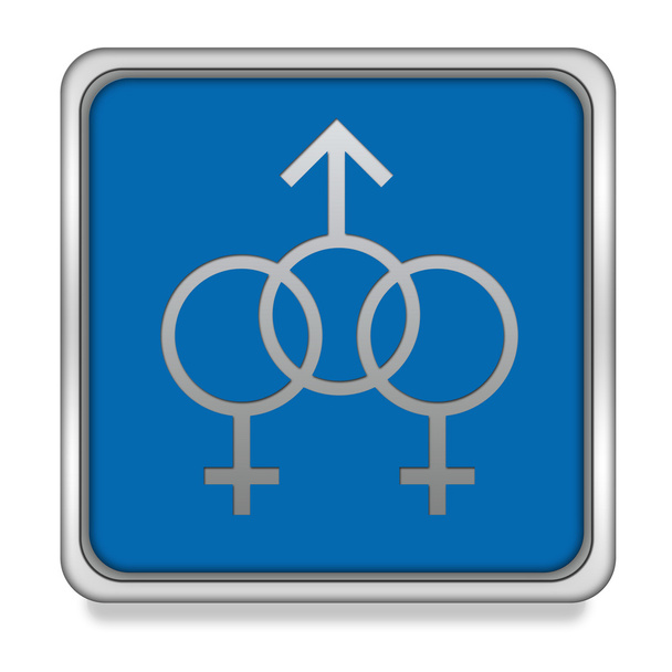 Sexuality square icon on white background - Фото, изображение